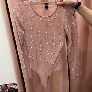Windsor Pink Embellished Bodysuit